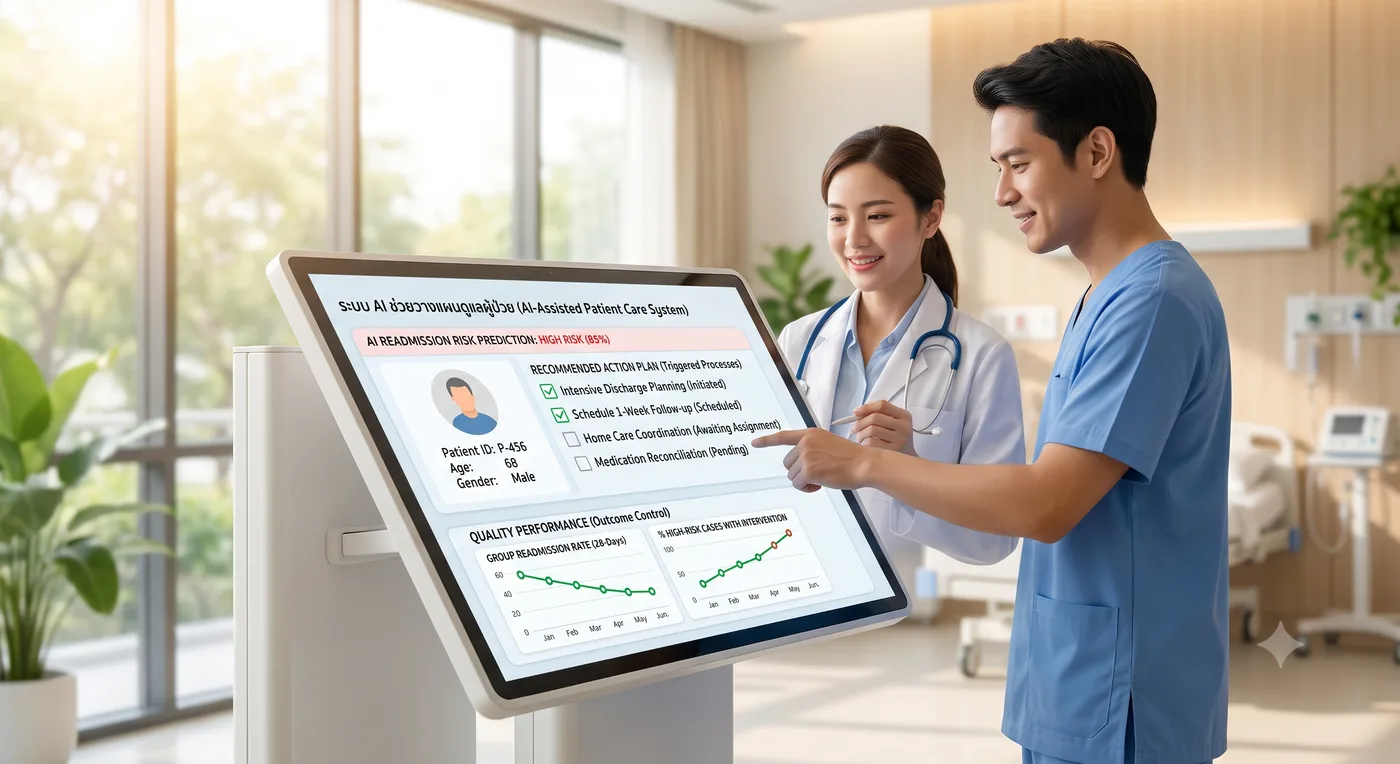 AI ทำนายผู้ป่วย readmit ได้ — แต่ถ้าไม่มี process ต่อ ก็แค่หมอดู